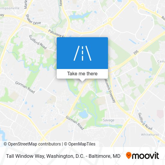 Tall Window Way map