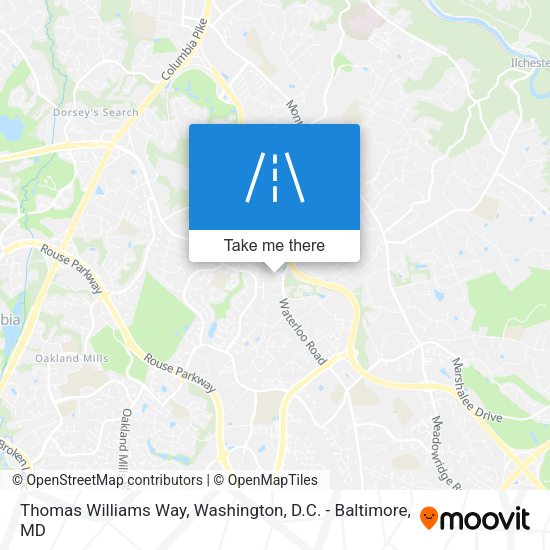 Mapa de Thomas Williams Way