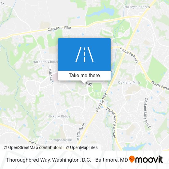 Thoroughbred Way map