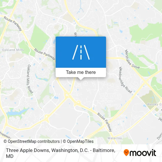 Three Apple Downs map