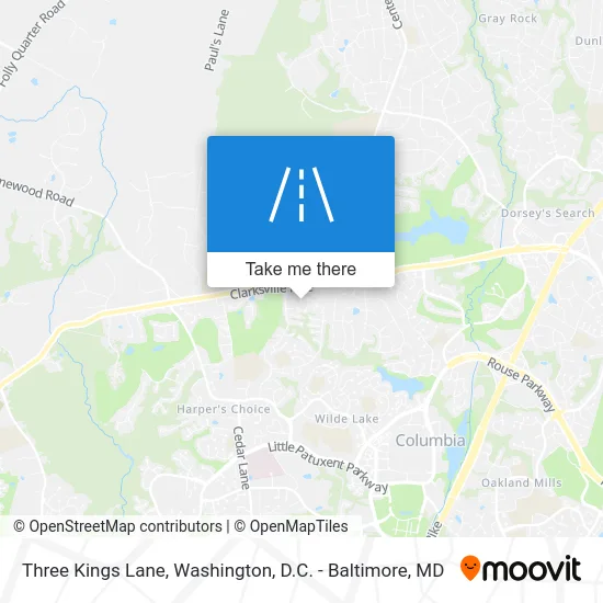 Three Kings Lane map