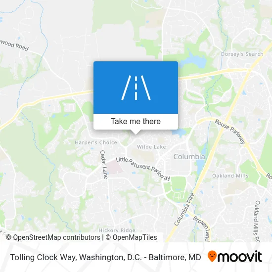 Tolling Clock Way map