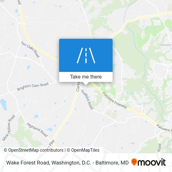 Wake Forest Road map