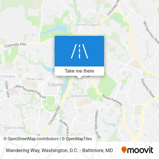 Wandering Way map