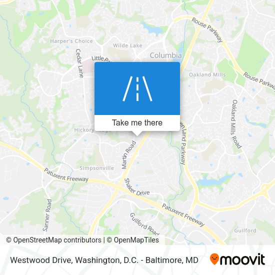 Mapa de Westwood Drive