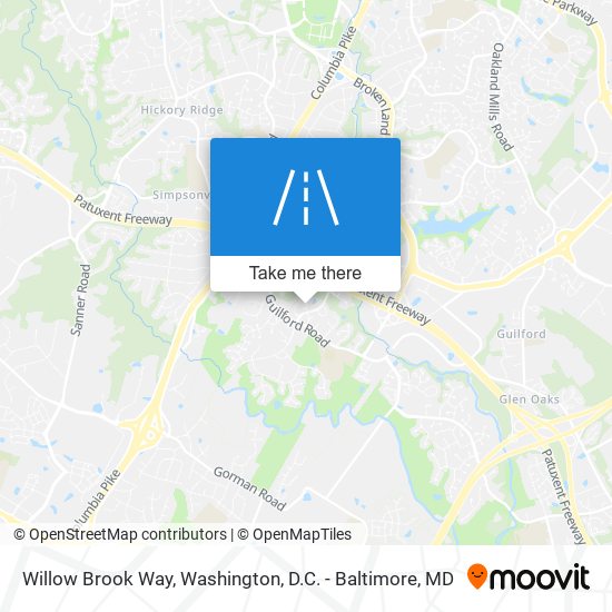 Willow Brook Way map