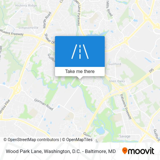Wood Park Lane map