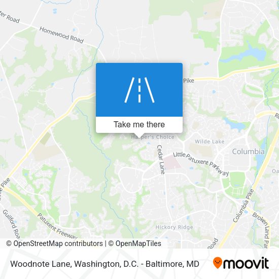 Woodnote Lane map