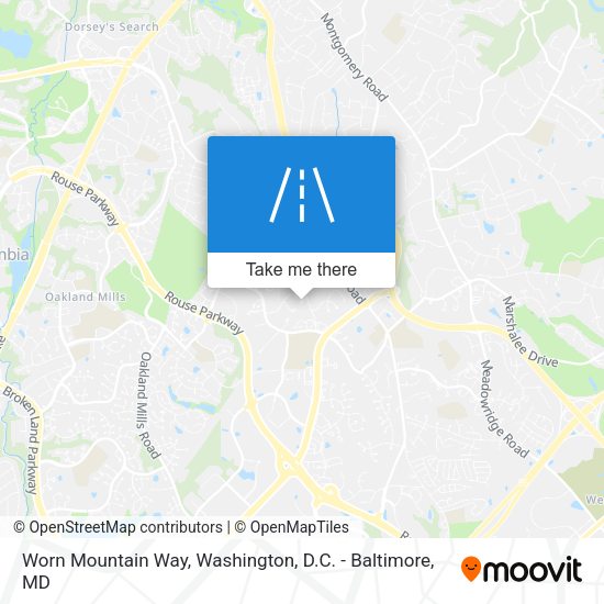 Worn Mountain Way map
