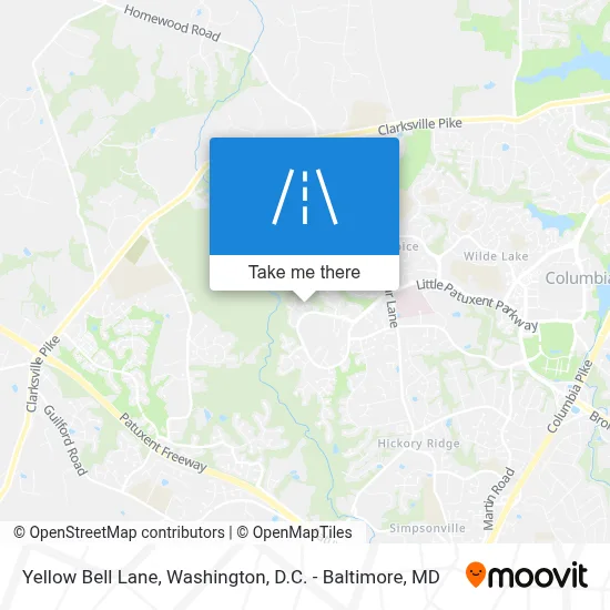 Yellow Bell Lane map