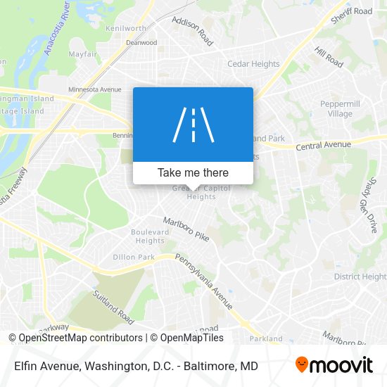 Elfin Avenue map