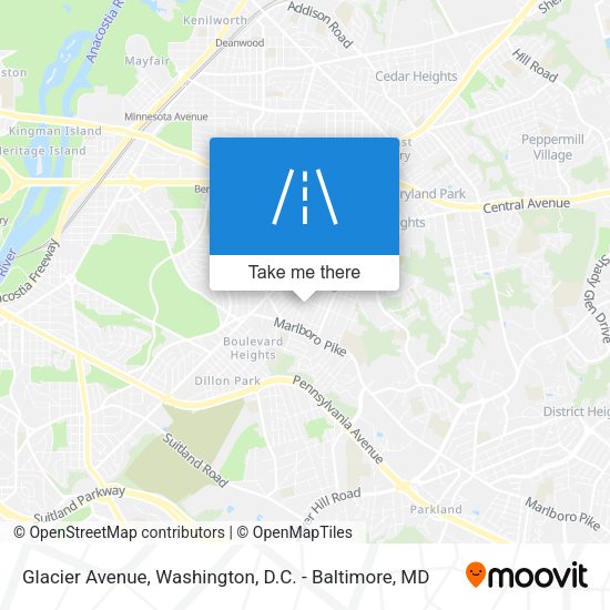 Glacier Avenue map