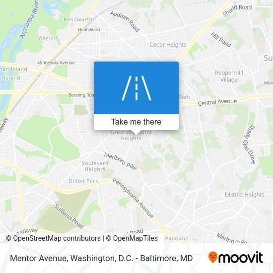 Mapa de Mentor Avenue