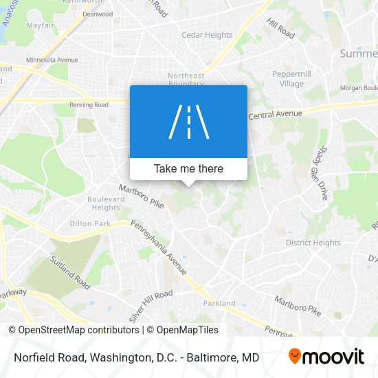 Norfield Road map