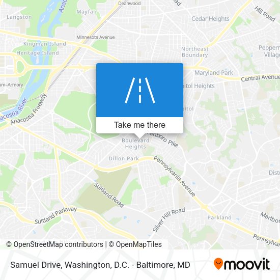 Samuel Drive map