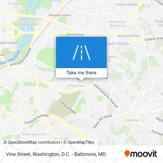 Vine Street map