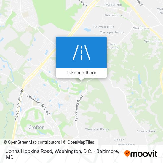 Mapa de Johns Hopkins Road