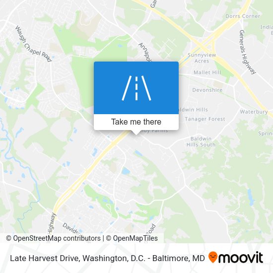 Late Harvest Drive map