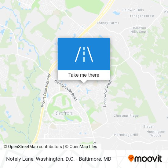 Notely Lane map