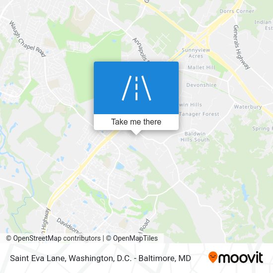 Saint Eva Lane map