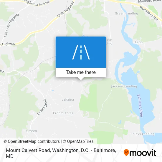 Mount Calvert Road map