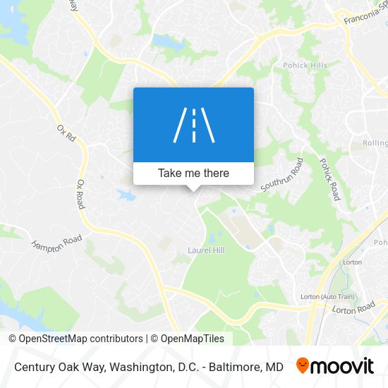 Century Oak Way map