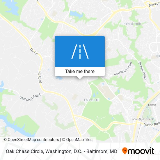 Oak Chase Circle map