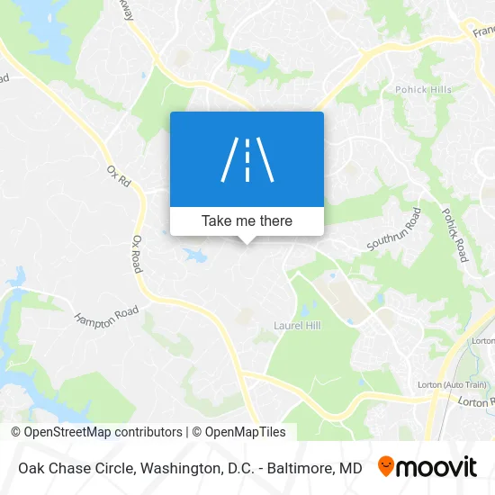 Oak Chase Circle map