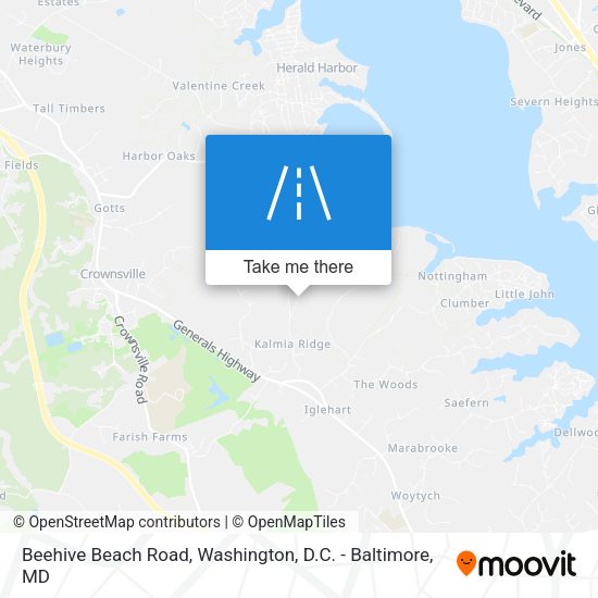 Mapa de Beehive Beach Road