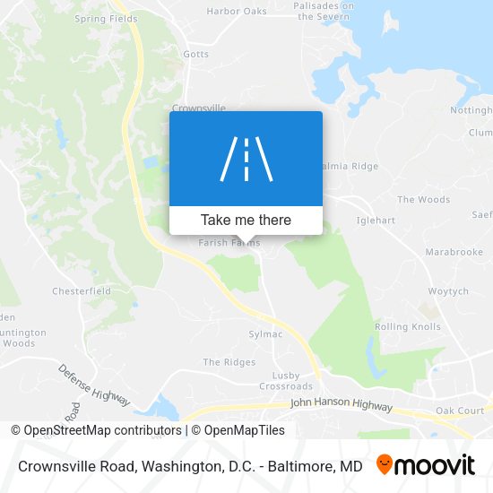 Crownsville Road map
