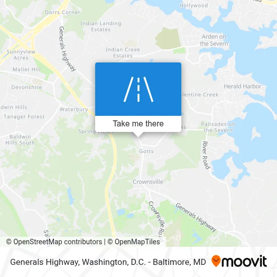 Generals Highway map