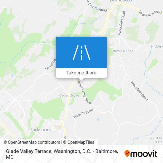 Glade Valley Terrace map