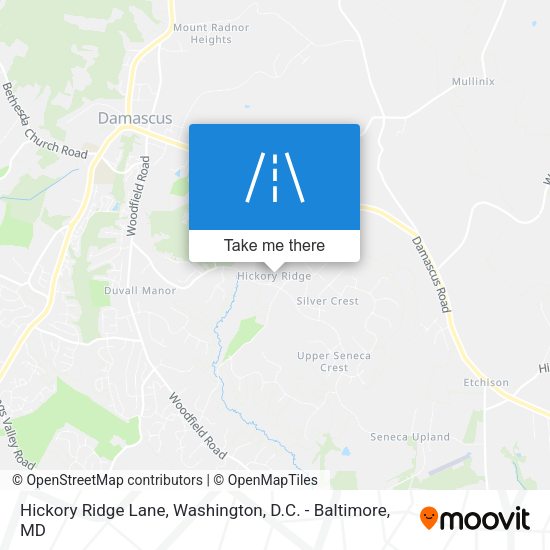 Hickory Ridge Lane map