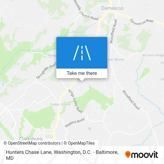 Hunters Chase Lane map