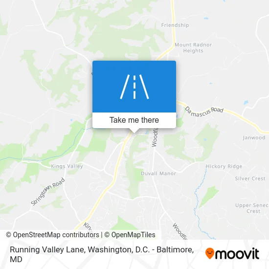 Running Valley Lane map