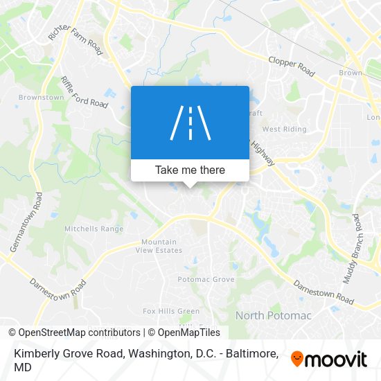 Kimberly Grove Road map