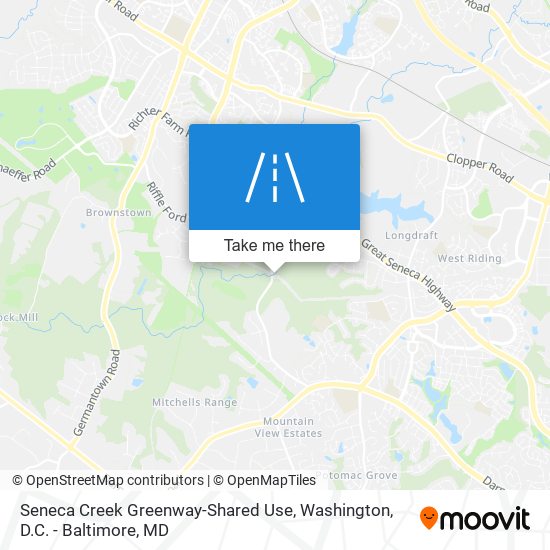Seneca Creek Greenway-Shared Use map