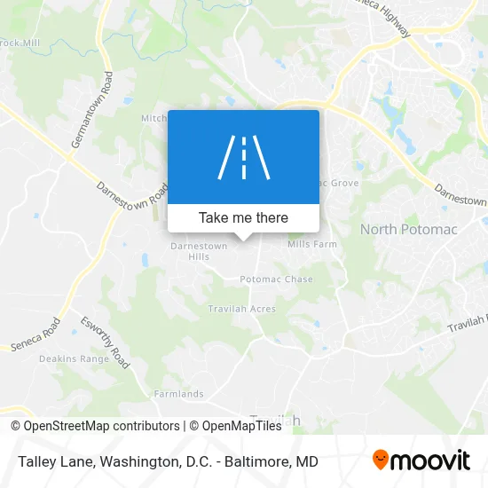 Talley Lane map