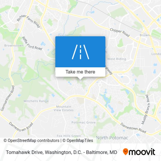 Tomahawk Drive map