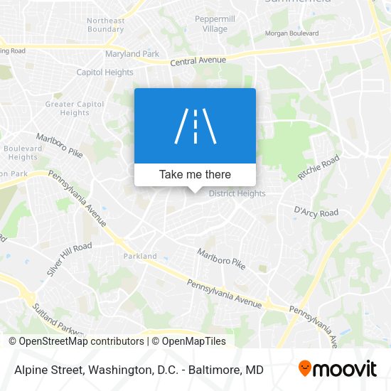 Alpine Street map