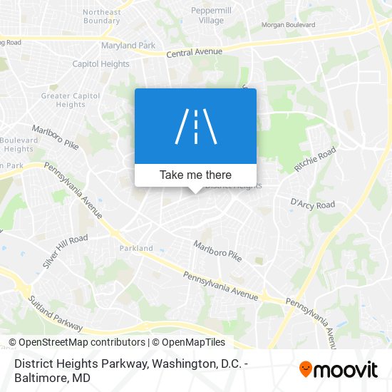 District Heights Parkway map