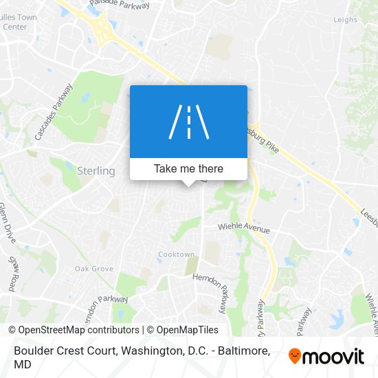 Boulder Crest Court map