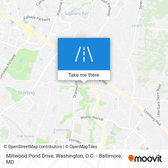 Millwood Pond Drive map
