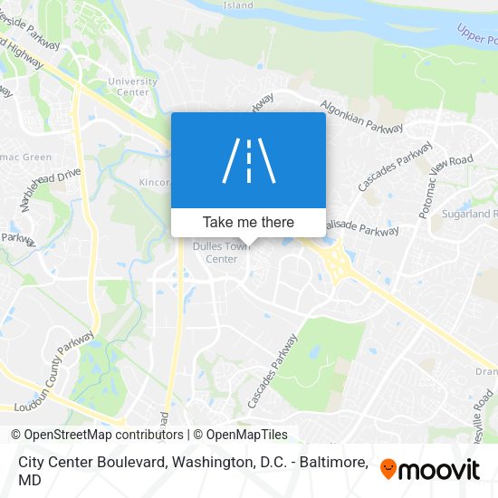 City Center Boulevard map