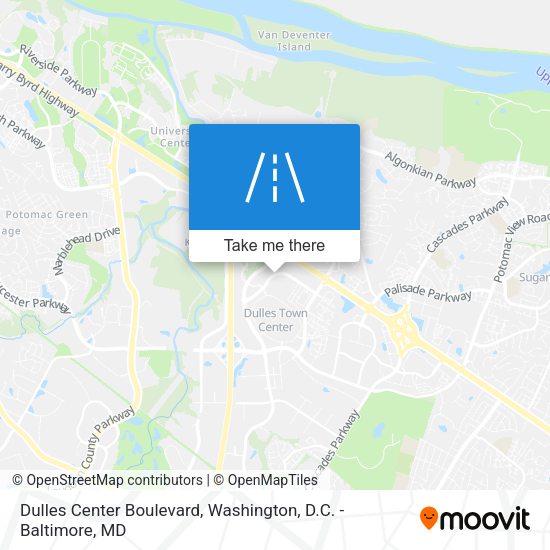 Dulles Center Boulevard map