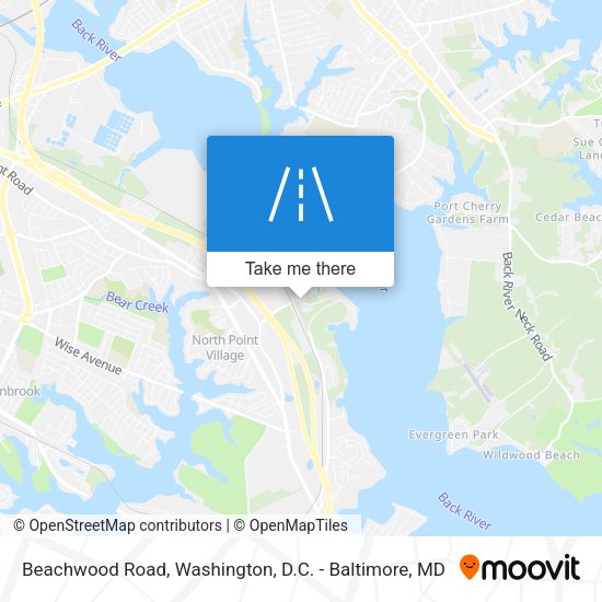 Beachwood Road map
