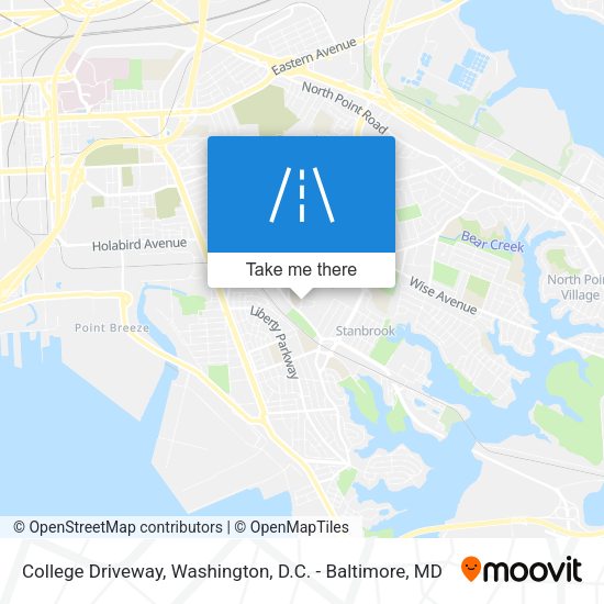College Driveway map