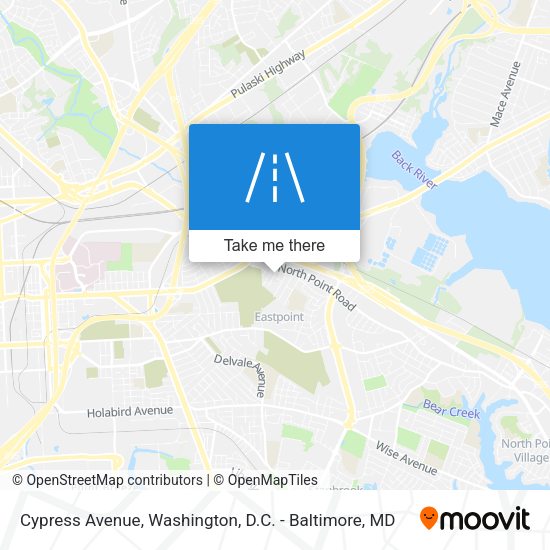 Cypress Avenue map