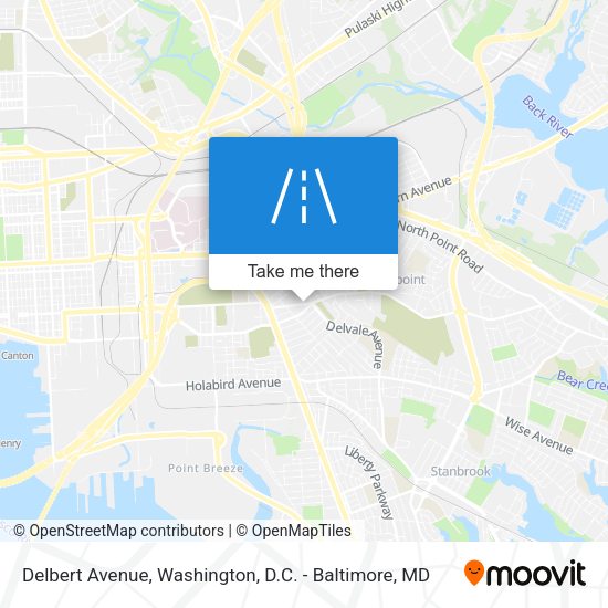 Delbert Avenue map