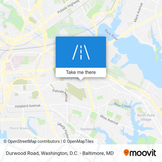 Durwood Road map